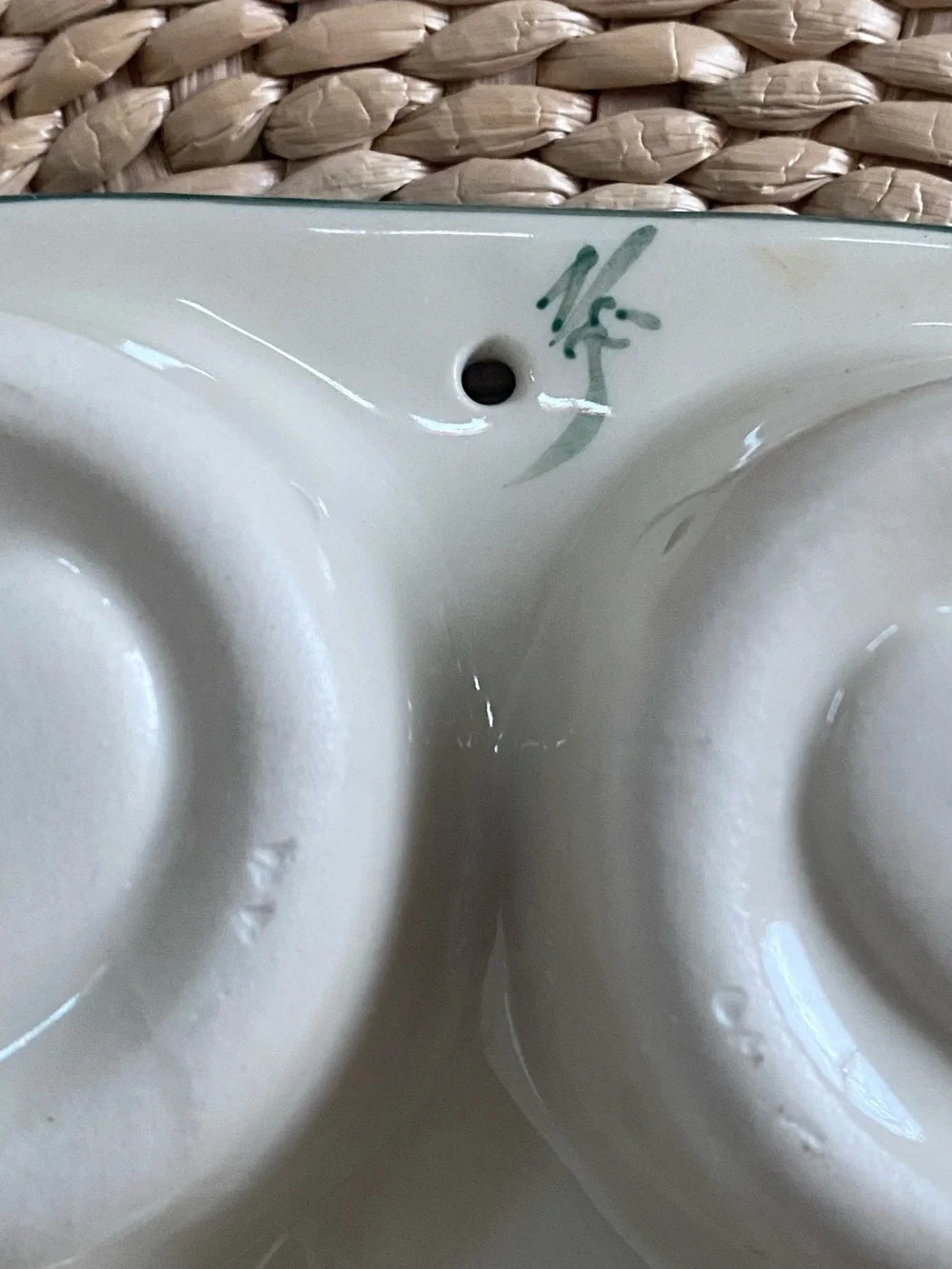 VTG 80s Hartstone Style Ceramic 6-Cup Muffin Cupcake Baking Pan Berry Motif